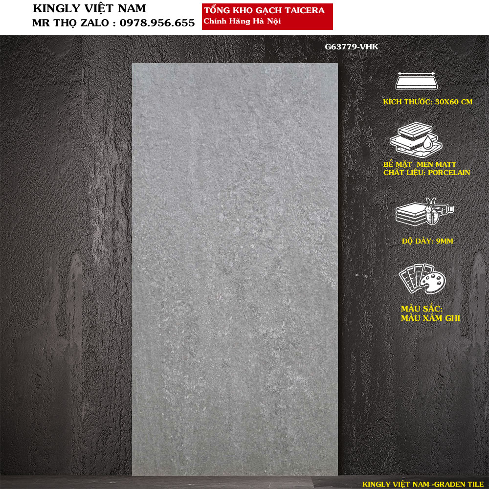 Gạch lát nền Taicera 30x60 G63779 Loại 1